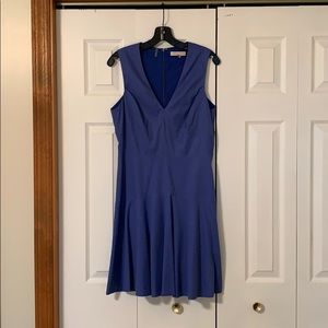 Blue Rebecca Taylor drop waist flounce skirt dress